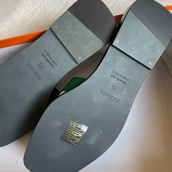 SOLD HERMÈS OF PARIS SANDEL FEMME ORAN VEAU EPSOM SIZE 35 SIZE 5 US - AUTHENTIC - Picture 9 of 11